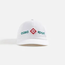 Sale Casablanca Casa Sport Logo Embroidered Cap White