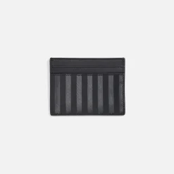 Fashion Saint Laurent Chevron Quilted Leather Card Case Black
