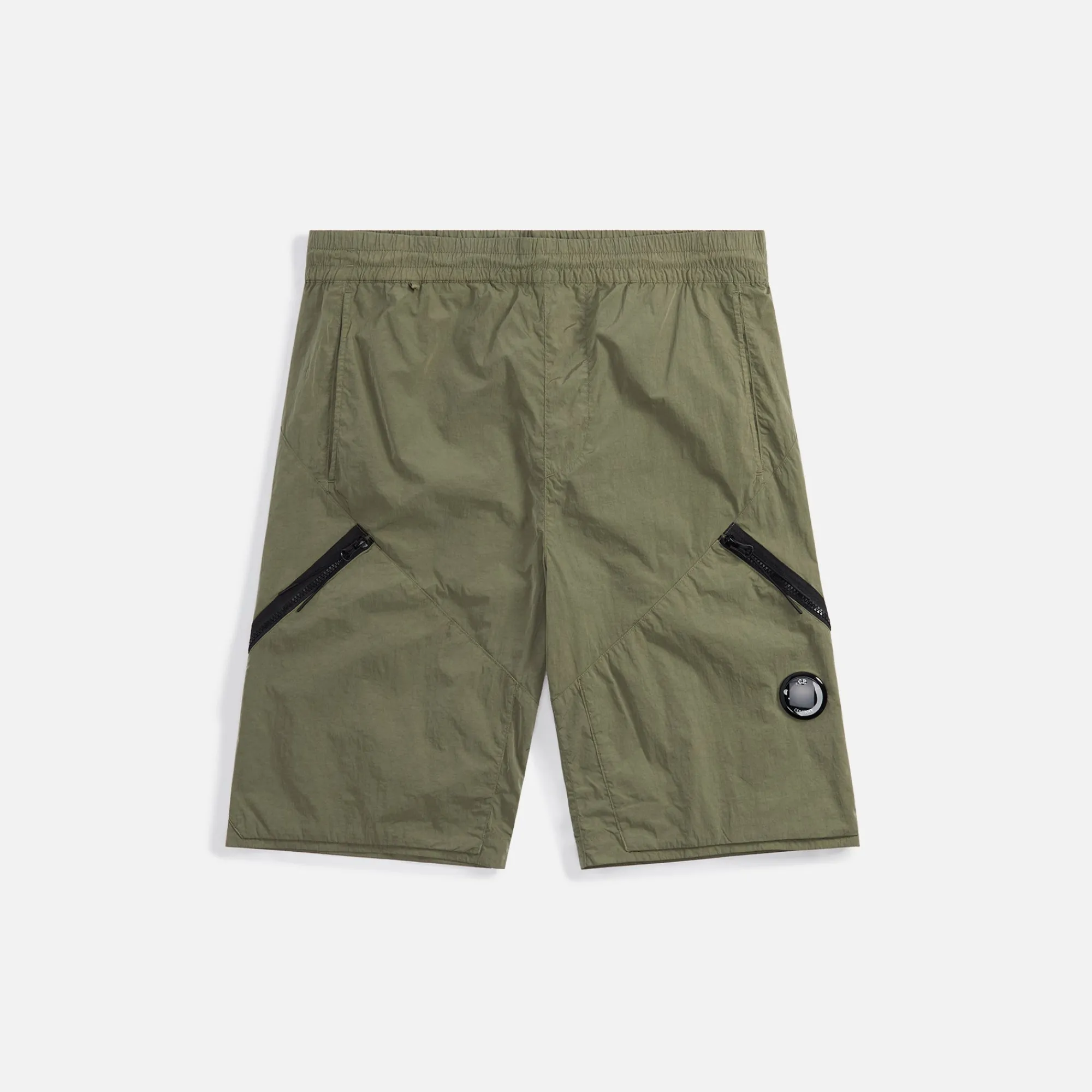 Fashion CP Company Chrome-R Zipped Shorts Bronze Green