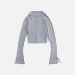 Online Danielle Guizio Cielo Ribbed Blazer Heather Grey