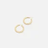 Clearance Tom Wood Classic Hoops Thick Large Gold