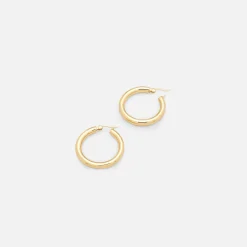 Clearance Tom Wood Classic Hoops Thick Large Gold
