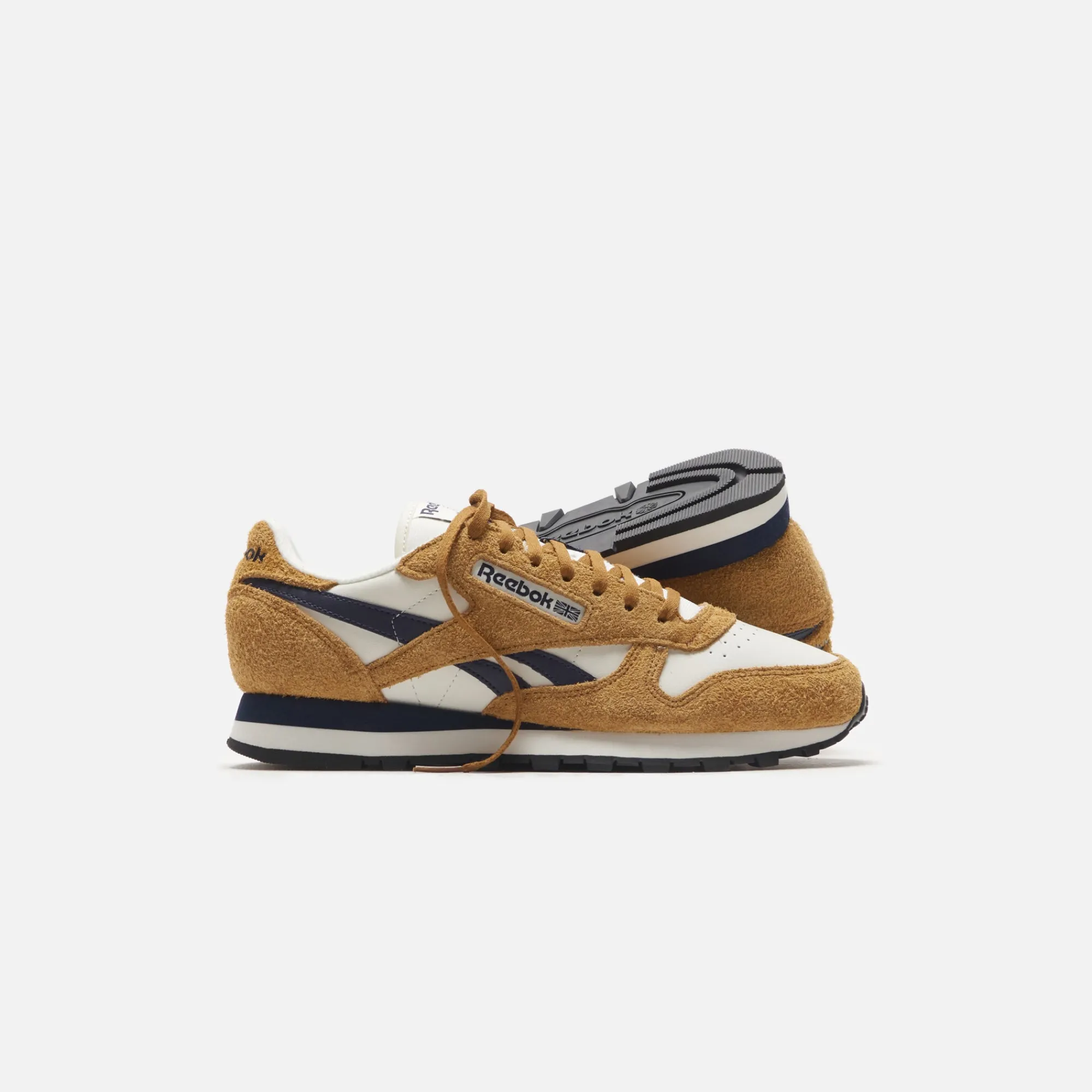 Sale Reebok Classic Leather Chalk / Wild Brown / Vector Navy