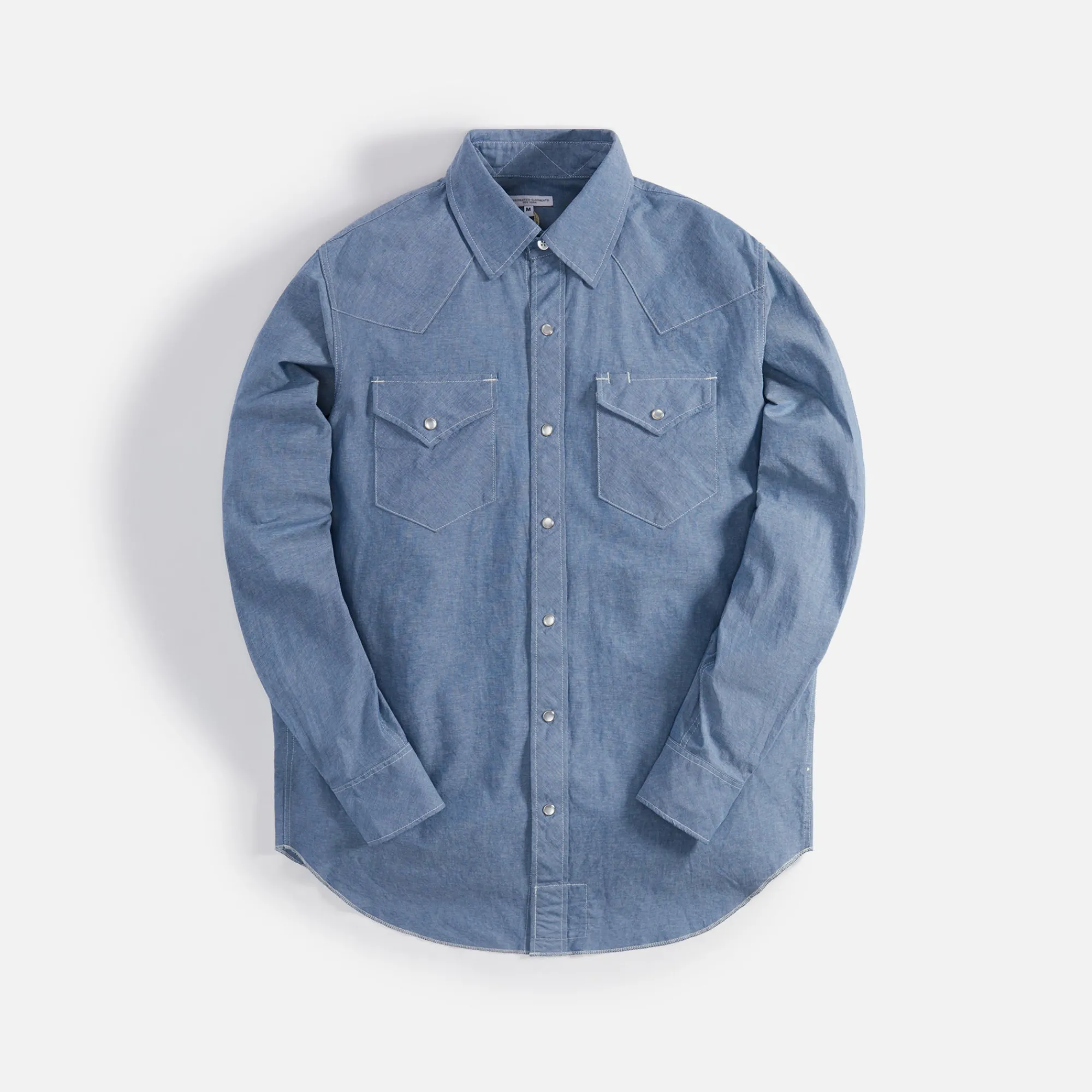 Shop Engineered Garments Combo Western Shirt Light Cotton Chambray