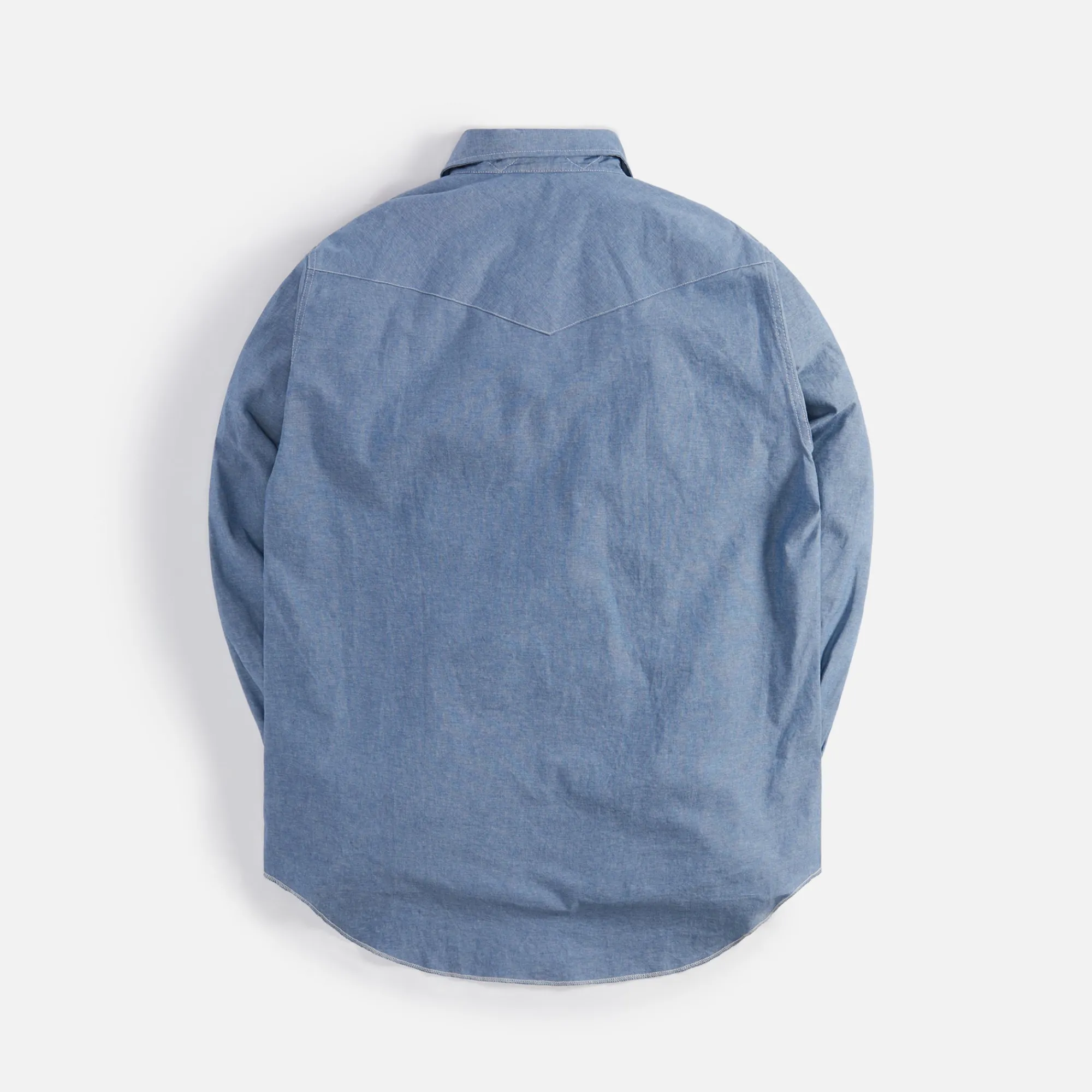 Shop Engineered Garments Combo Western Shirt Light Cotton Chambray