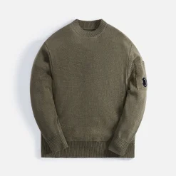 Cheap CP Company Compact Cotton Knit Olive