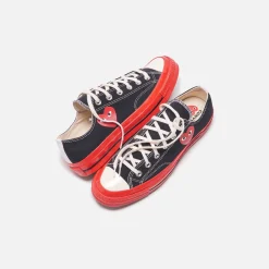 Hot CDG Pocket Converse X Comme Des Garcons Cdg Play Red Sole Low Top Black