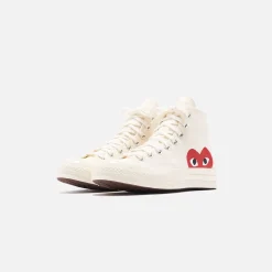 Shop CDG Pocket Converse X Comme Des Garcons Cdg Play Chuck Taylor High Beige
