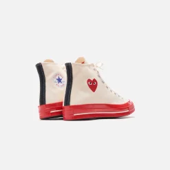 Cheap CDG Pocket Converse X Comme Des Garcons Cdg Play Red Sole High Top Off White