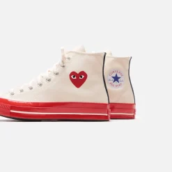 Cheap CDG Pocket Converse X Comme Des Garcons Cdg Play Red Sole High Top Off White