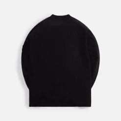 Flash Sale Stone Island Cotton Nylon Ribbed Fleece Sweatshirt Black