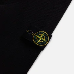 Sale Stone Island Cotton Nylon Ribbed Fleece Sweatshirt Black