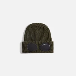 Cheap CP Company C.P. Company Extrafine Merino Wool Goggle Beanie Olive