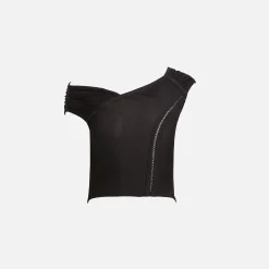 Cheap Hyein Seo Cross Stitch Top Black