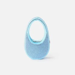 Outlet Coperni Crystal Embellished Mini Swipe Bag Ice Blue