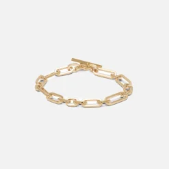 Best Maor Cuadro Mixed Links Bracelet In Yellow Gold