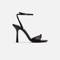 Outlet Alexander Wang Dahlia 105 Bow Sandal Satin Black
