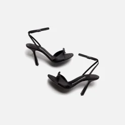 Outlet Alexander Wang Dahlia 105 Bow Sandal Satin Black