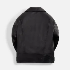 Store Loewe Debossed Biker Jacket Black