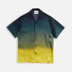 Clearance Jil Sander Degrade Palm Tree On Fluid Viscose Shirt Sunset