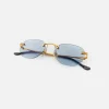 Hot Vintage Frames Detroit Player Drill Mount Sunglasses Gold Blueberry