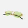 Best Sale Vintage Frames Detroit Player Drill Mount 24Kt Gold Lime Green
