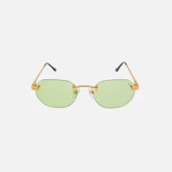 New Vintage Frames Detroit Player Drill Mount 24Kt Gold Lime Green