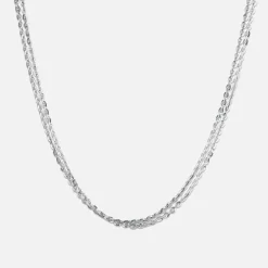 Shop Emanuele Bicocchi Double Chain Necklace Silver