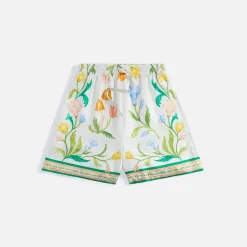 Flash Sale Casablanca Drawstrings L'Arche Fleurie Shorts White / Multi