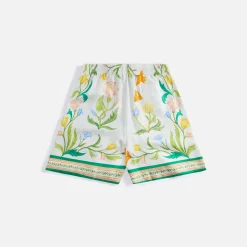 Flash Sale Casablanca Drawstrings L'Arche Fleurie Shorts White / Multi