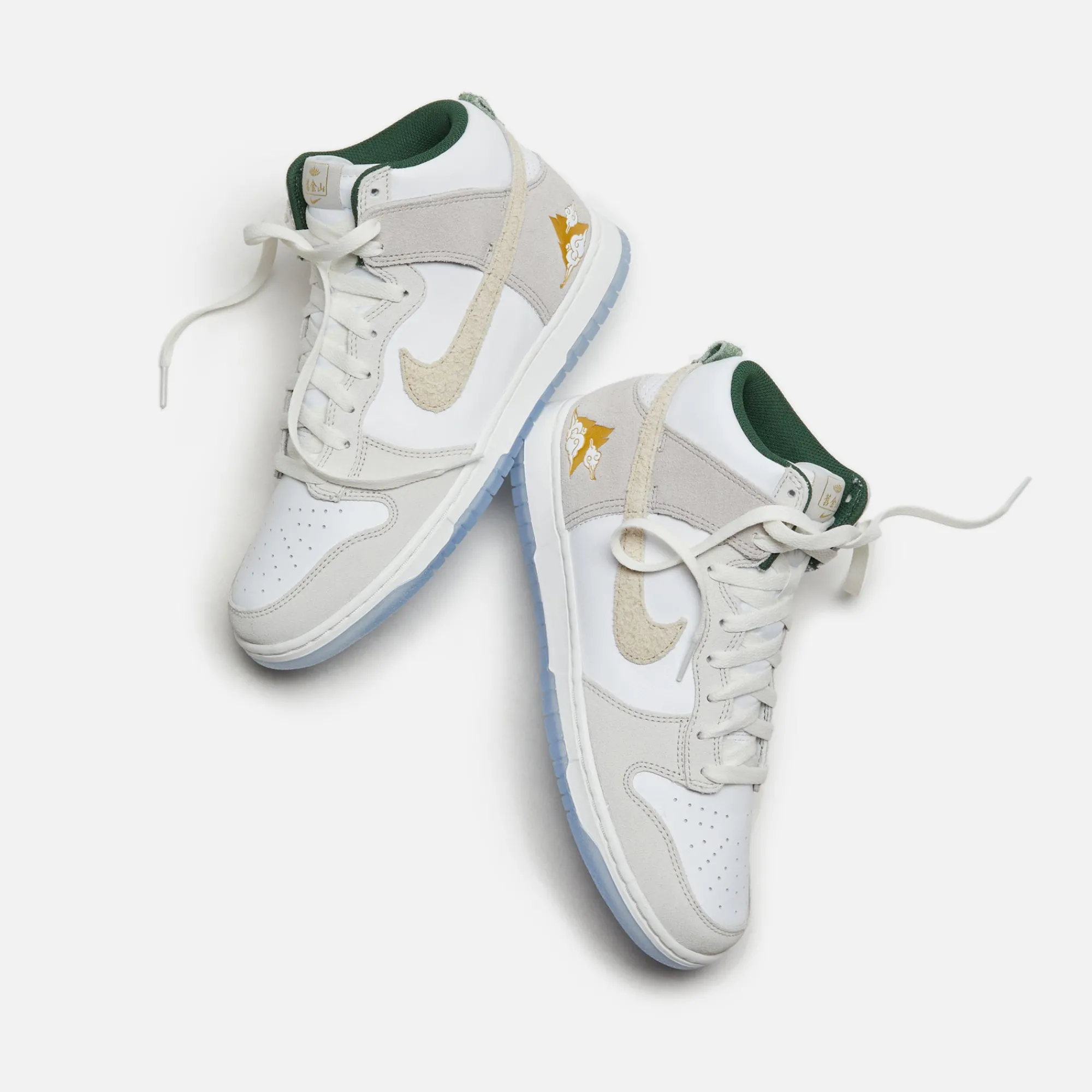 Flash Sale Nike Dunk Hi Prm Gm Summit White / Desert Ore / Light Bone / Evergreen