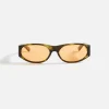 Outlet Flatlist Eddie Kyu Sunglasses Olive Horn / Solid Orange Lens