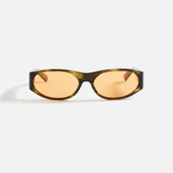 Outlet Flatlist Eddie Kyu Sunglasses Olive Horn / Solid Orange Lens