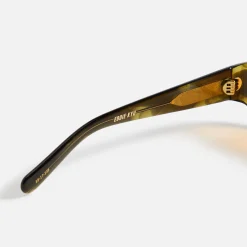 Outlet Flatlist Eddie Kyu Sunglasses Olive Horn / Solid Orange Lens