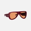 Best Sale The Attico Edie Frames Bordeaux With Bordeaux Lens