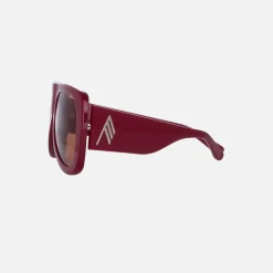 Best Sale The Attico Edie Frames Bordeaux With Bordeaux Lens