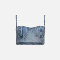 New Retrofete Elise Denim Top Vivid