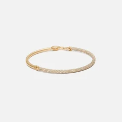 Sale Maor Equinox Bracelet In Yellow Gold With 2/3 Pave White Gold / White