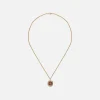 New Maor Equinox Large Charm Necklace In 18K Yellow Gold And Platinum With Garnet Gold / Platinum