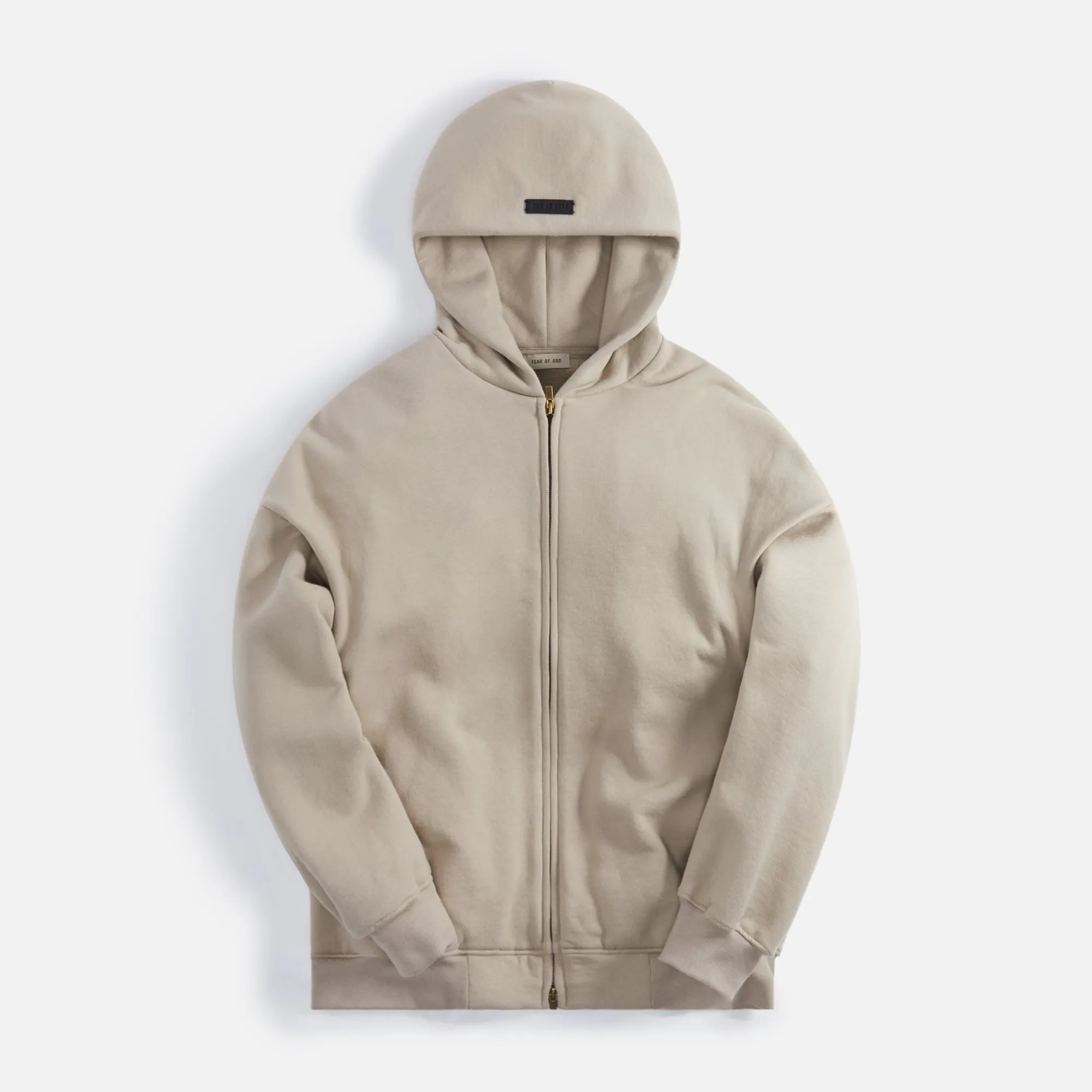 Discount Fear of God Eternal Cotton Fleece Zip Hoodie Dusty Beige