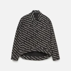 Fashion T by Alexander Wang Falling Back Logo Jacket Grey Aged
