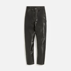 Flash Sale Stampd Faux Leather Carpenter Pant Black