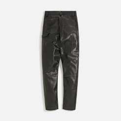 Flash Sale Stampd Faux Leather Carpenter Pant Black
