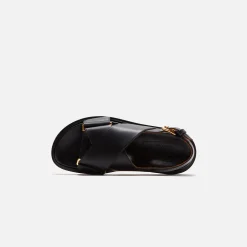 Discount Marni Fb Crisscross Sandal Smooth Calf Leather Black
