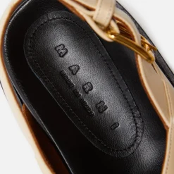 Online Marni Fb Crisscross Sandal Smooth Calf Leather Silk White