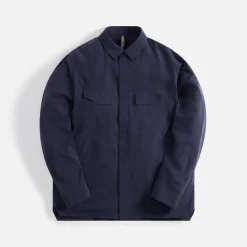 Fashion Veilance Field Long Sleeve Shirt Black Saphire