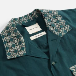 Best Sale Nicholas Daley Flower Embroidery Shirt Green / Beige