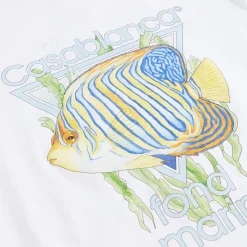 Fashion Casablanca Fond Marin Printed Tee White