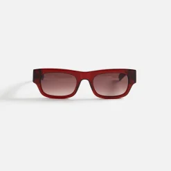 Shop Flatlist Frankie Sunglasses Maroon Crystal / Purple Gradient