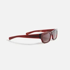Shop Flatlist Frankie Sunglasses Maroon Crystal / Purple Gradient